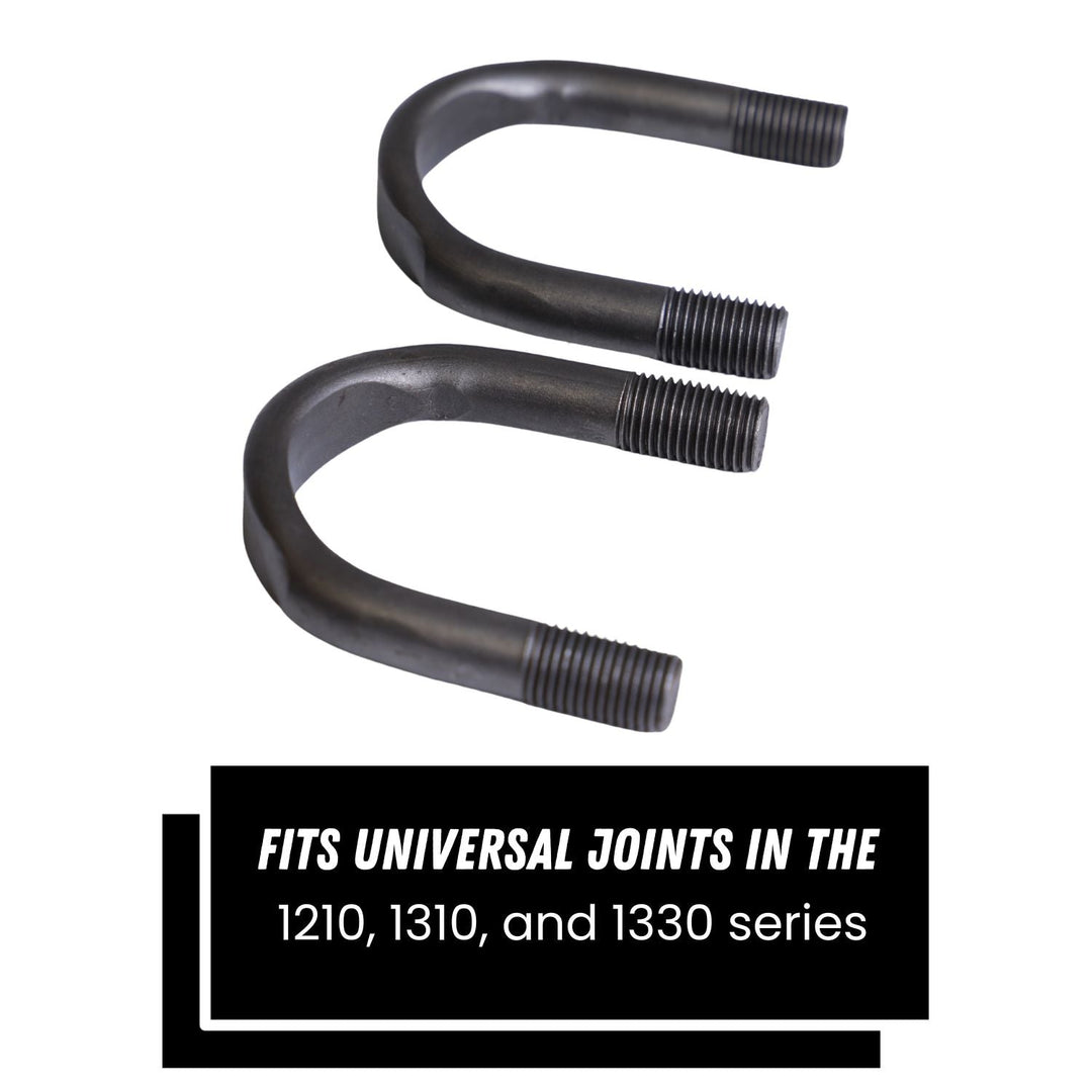 Two 1330 series driveshaft hardware with text indicating compatibility on a white background