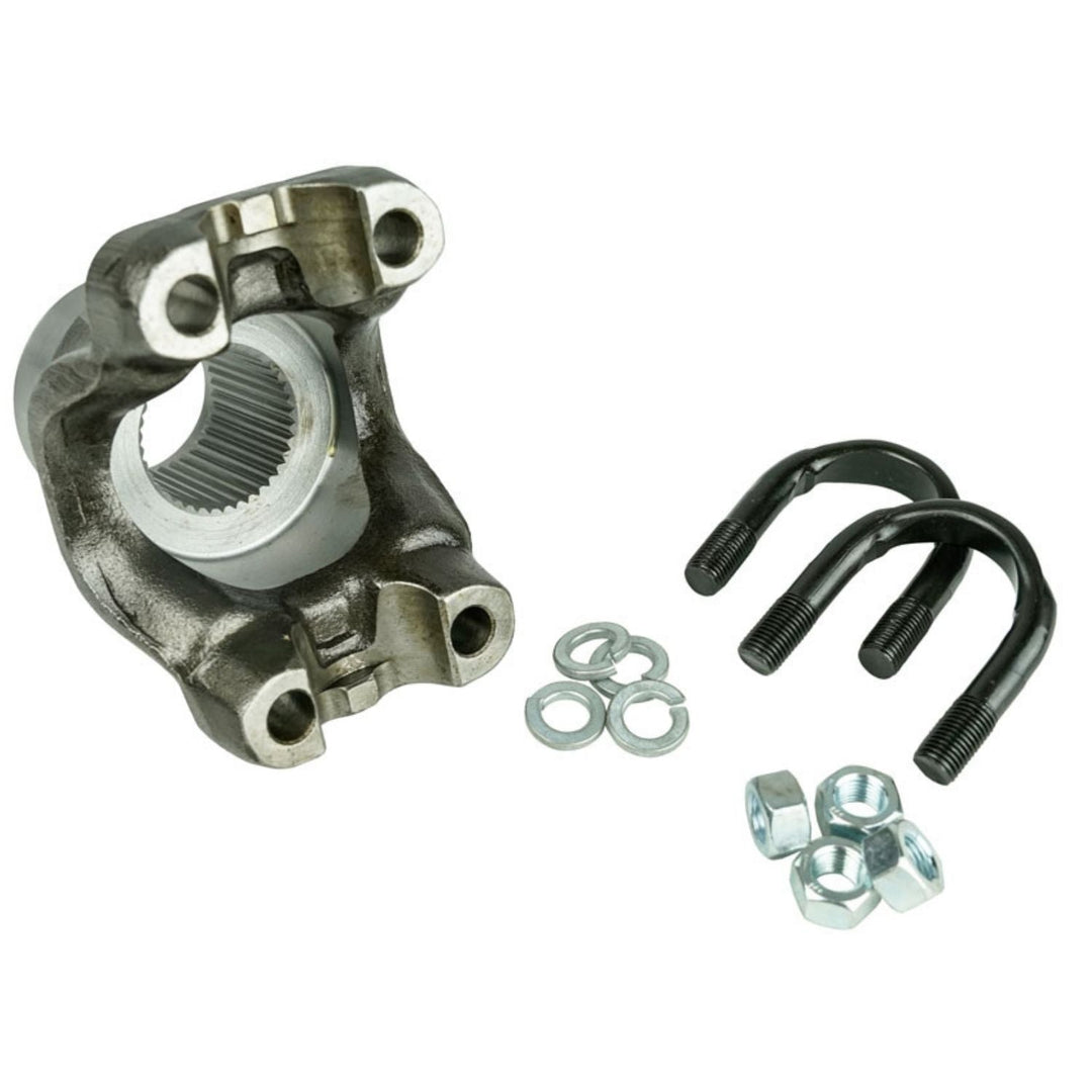 1480 Dana 80 forged U-bolt  yoke with hardware on a white background