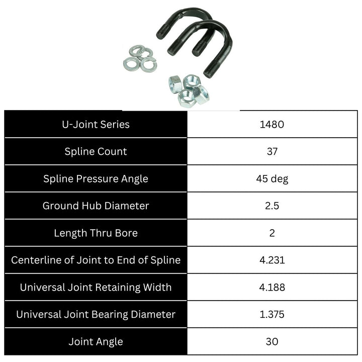 1480 Dana 80 Forged U-Bolt Yoke