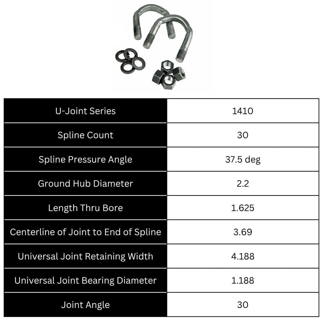 1410 GM 14-Bolt Forged U-Bolt Yoke