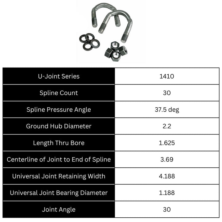 1410 GM 14-Bolt Forged U-Bolt Yoke