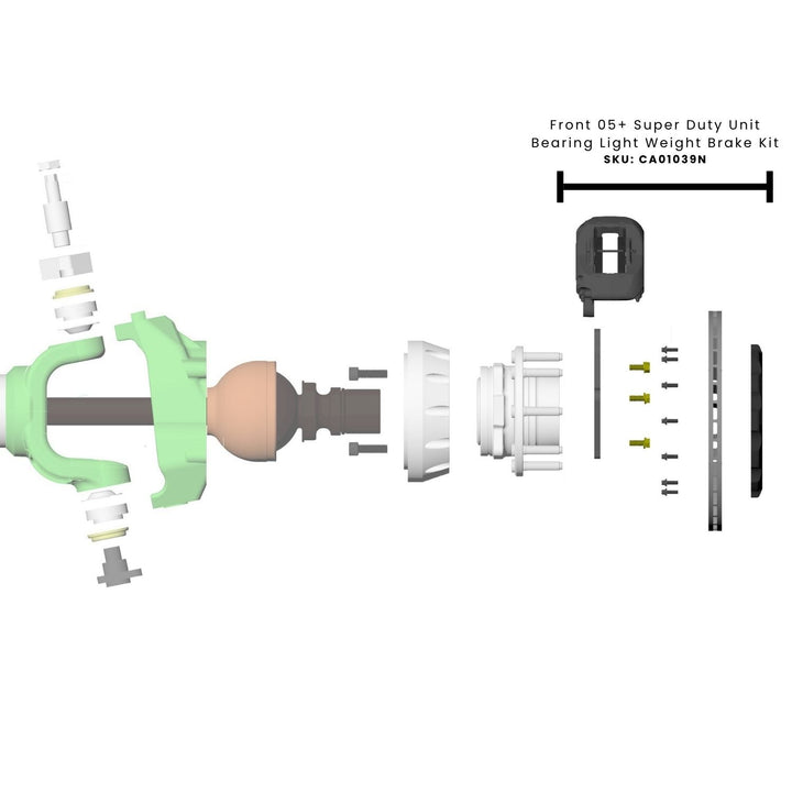 Crane Axle Front Unit Bearing Wilwood 4 Piston Lightweight Brake Kit