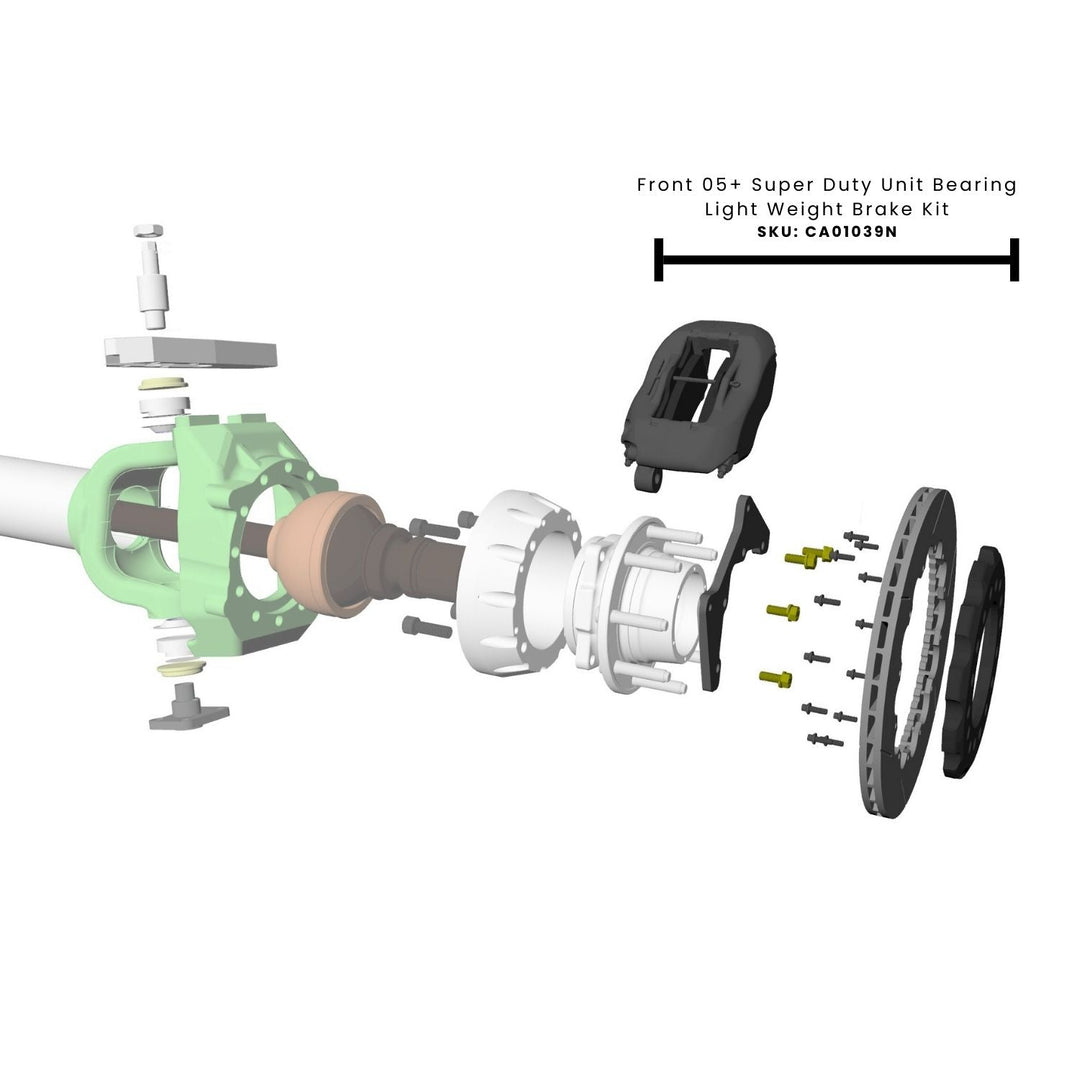 Crane Axle Front Unit Bearing Wilwood 4 Piston Lightweight Brake Kit