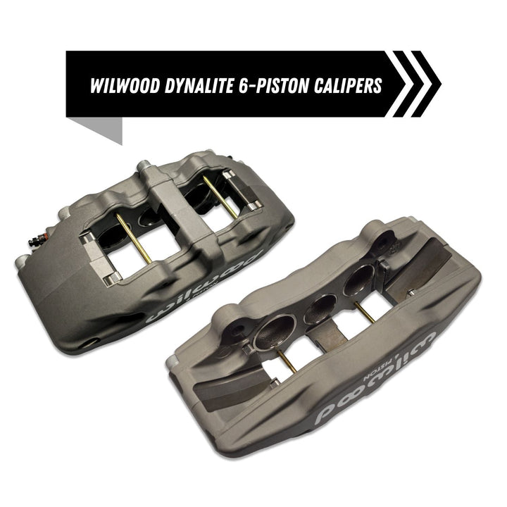 Wilwood Dynalite 6-piston calipers on a white background