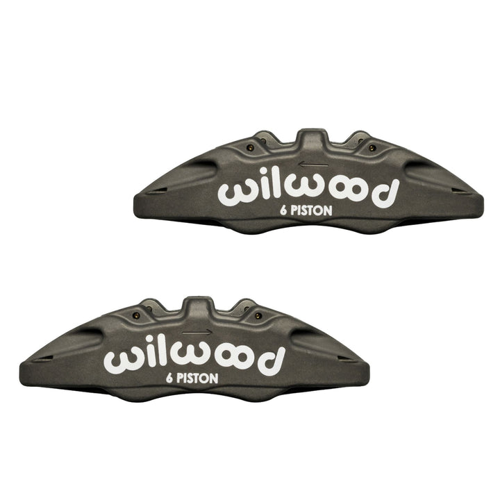 Lightweight 6 piston off-road brake kit on a white background