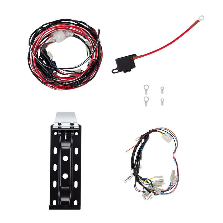 brushless off road air compressor with active cooling and connectors on a white background