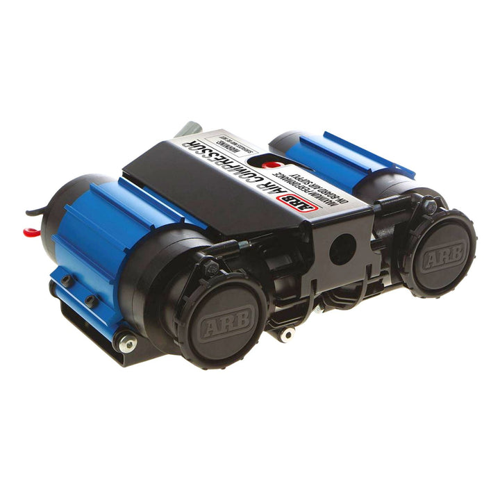 high output 12v onboard air compressor on a white background