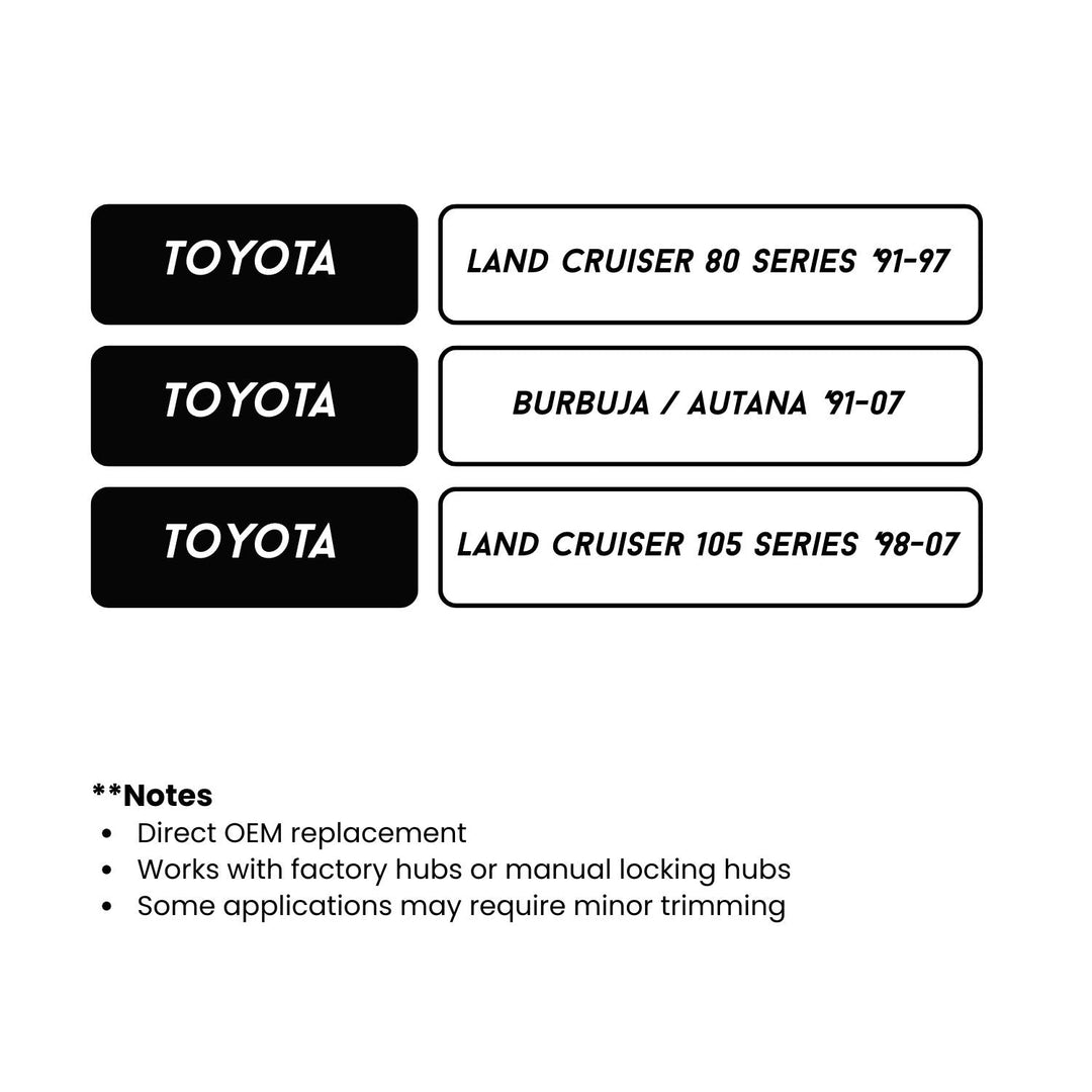 RCV 30-Spline Upgrade CV Axle Set for Land Cruiser 80 & 105 ('91-'97)