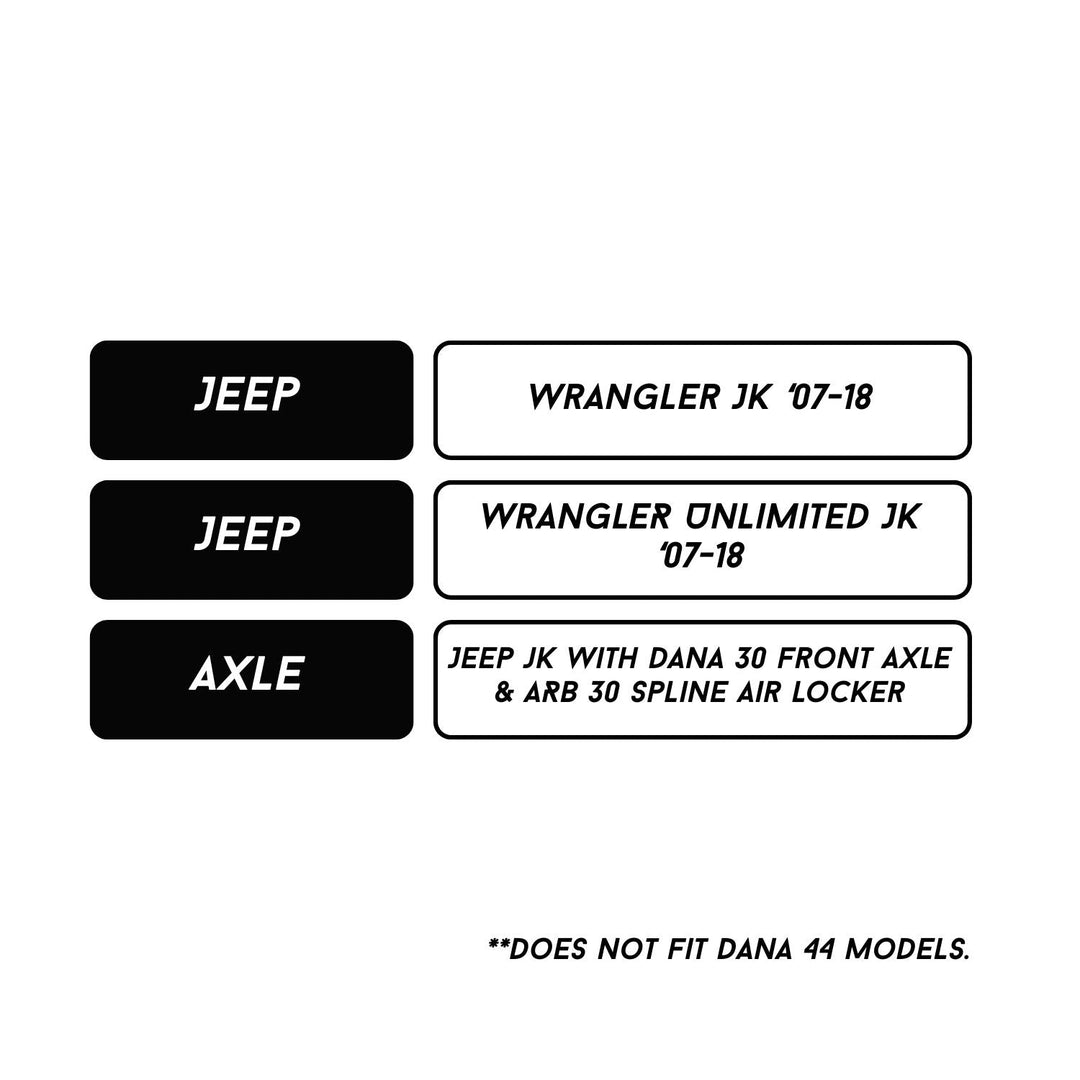 RCV 30-Spline Dana 30 CV Axle Set for Jeep JK w/ ARB Air Locker