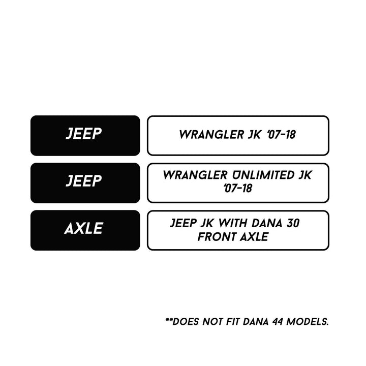 RCV Dana 30 CV Axle Set for Jeep Wrangler & Unlimited JK ('07+)