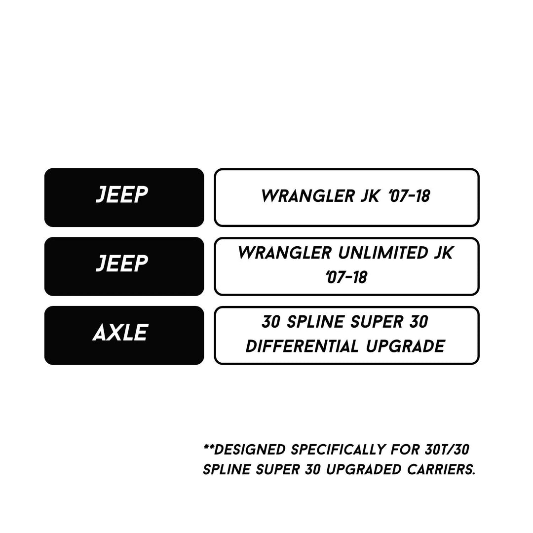 RCV Dana Super 30 (30T) CV Axle Set for Jeep JK