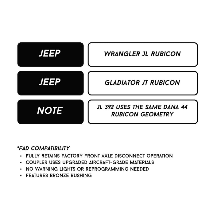 RCV 35-Spline Dana 60 300M CV Axle Set for GM 1-Ton