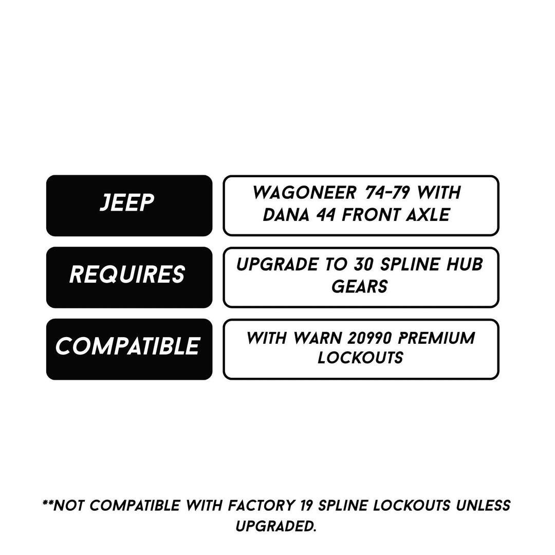 RCV 30-Spline Dana 44 CV Axle Set for Jeep Wagoneer ('74-'79)