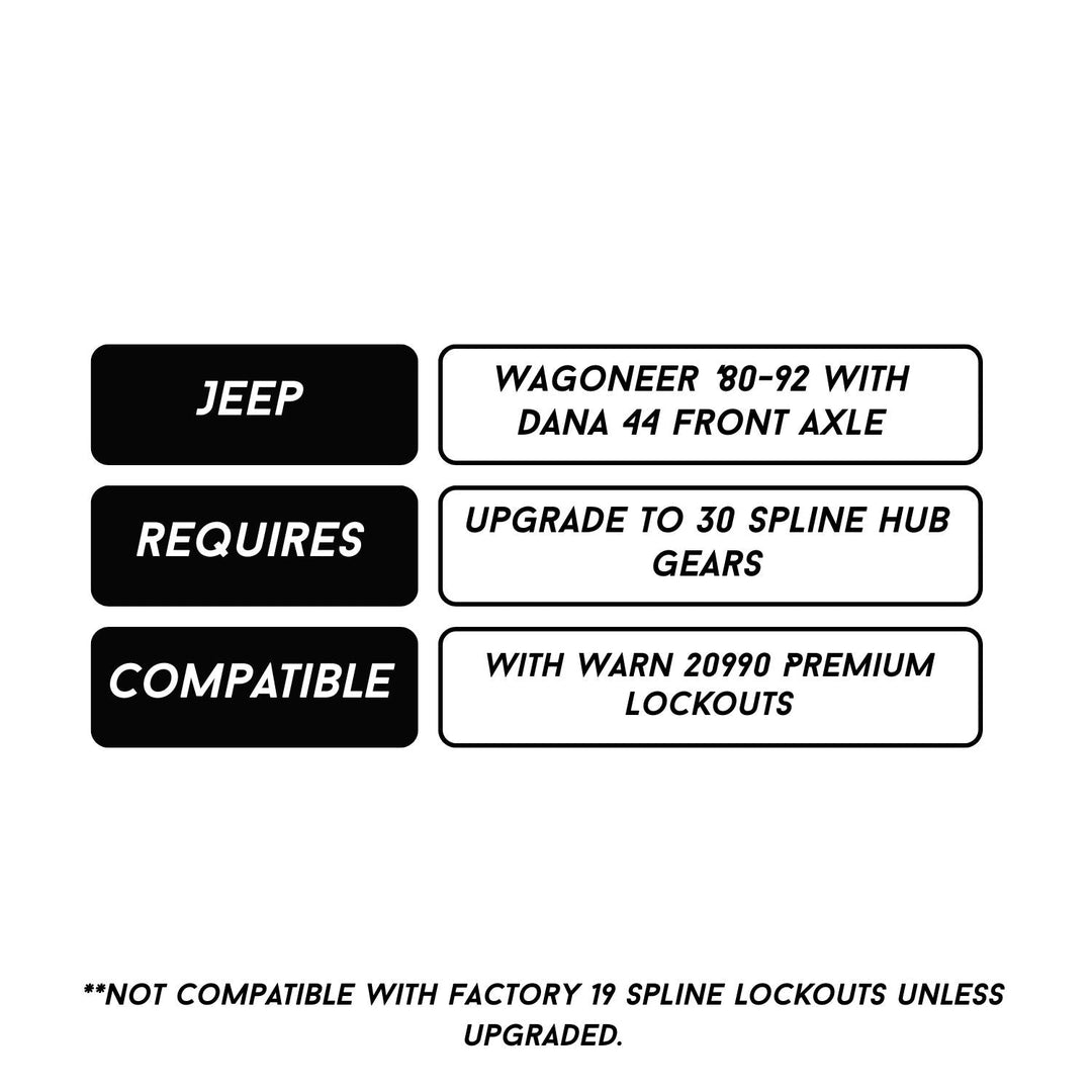 RCV 30-Spline Dana 44 CV Axle Set for Jeep Wagoneer ('80-'92)