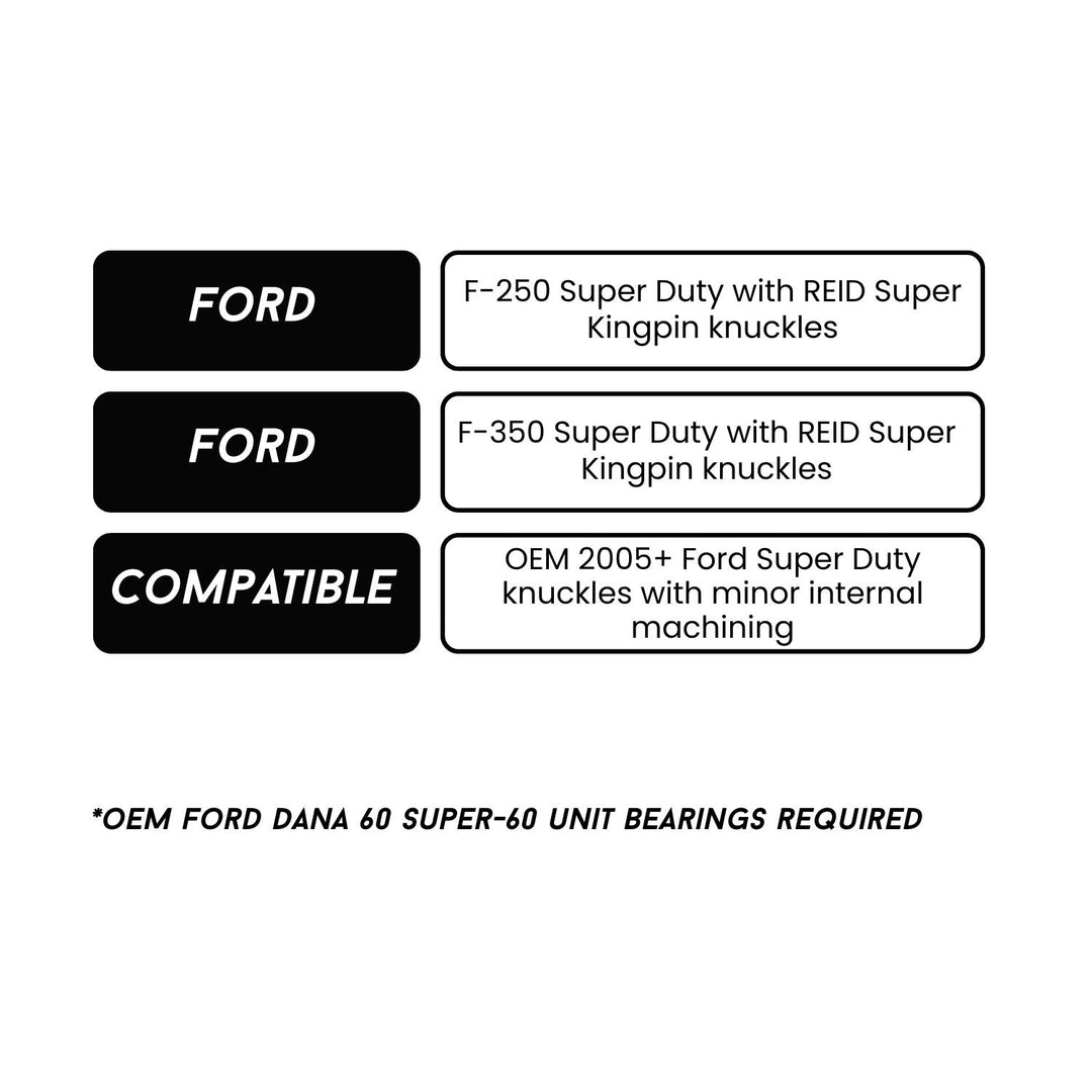 RCV Big Bell Axle Set for REID Super Kingpin Knuckles