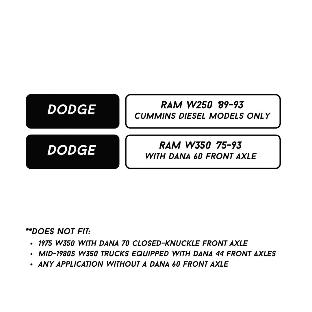 RCV 35-Spline Dana 60 CV Axle Set for Dodge Ram W250/W350