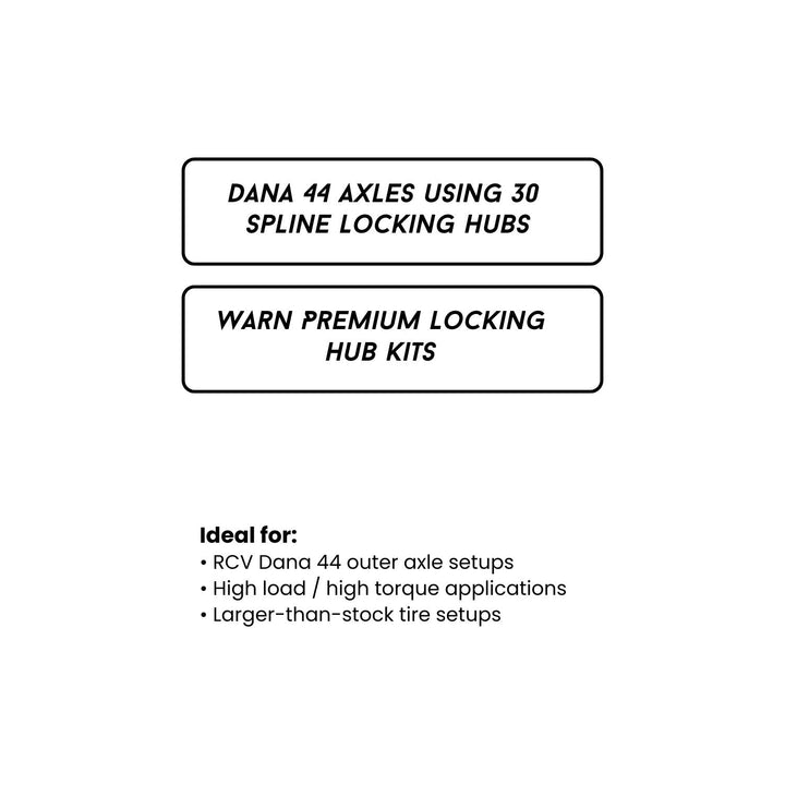 RCV 30-Spline Dana 44 300M Locking Hub Gear Upgrade