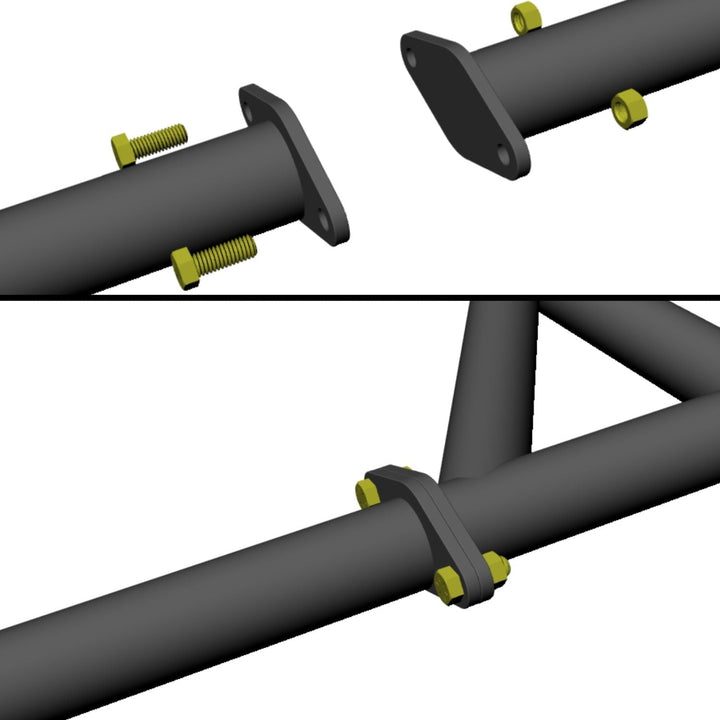 1.75" Tube Flange Set