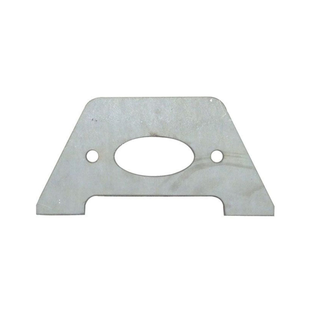 Metal walbro 255 fuel pump mount
bracket with two holes on a white background