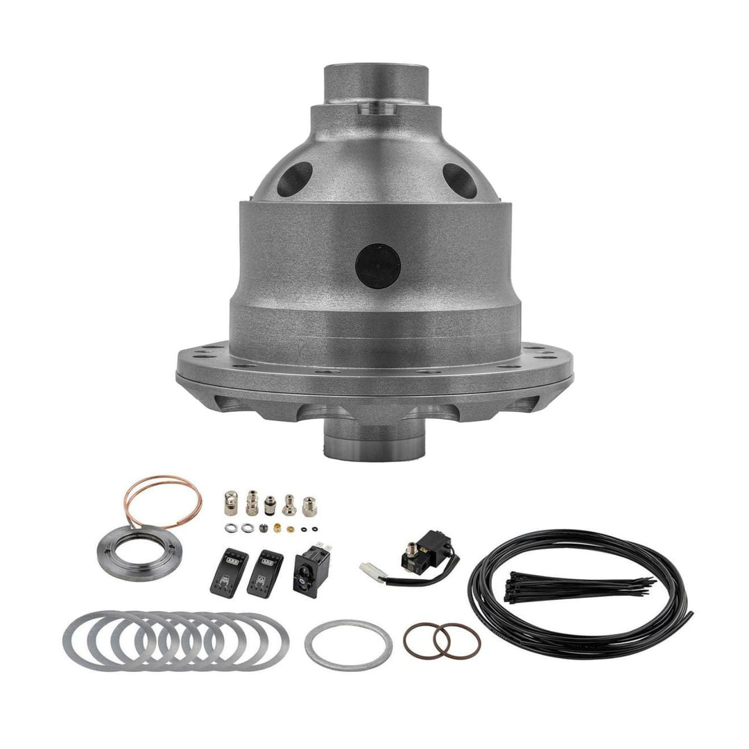 arb air locker dana 60hd 35 spline and various parts on a white background