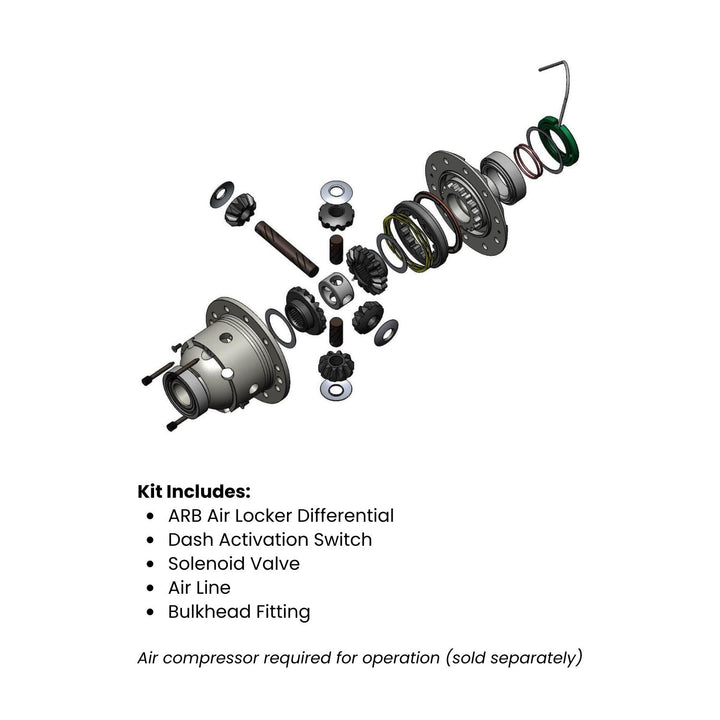 ARB selectable locker 14 bolt differential kit on a white background.