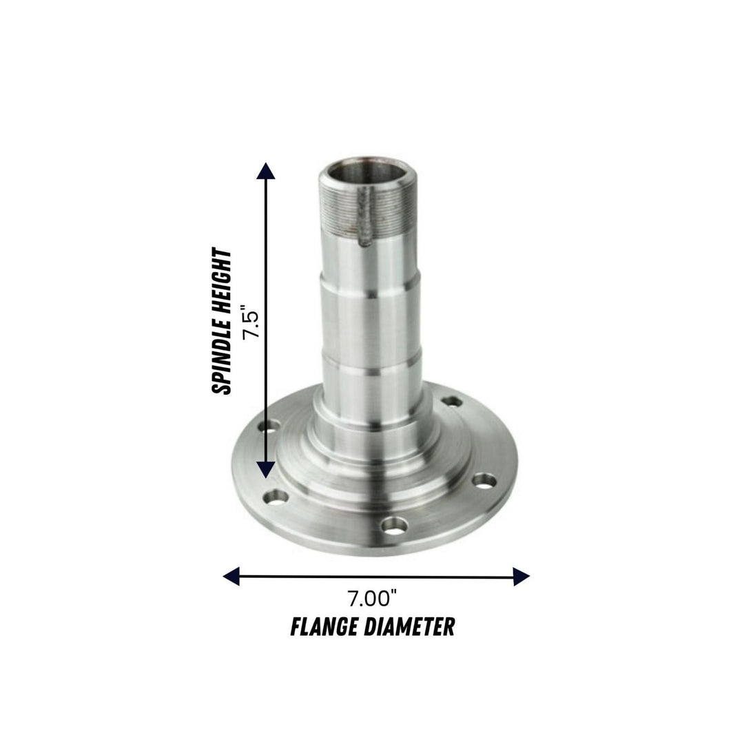 Measurement chart of a Dana 60 spindle with dimensions labeled on a white background