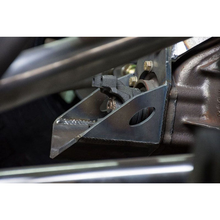 heavy duty bash guard for 14 bolt pinion attached to a vehicle's frame welded on and in use