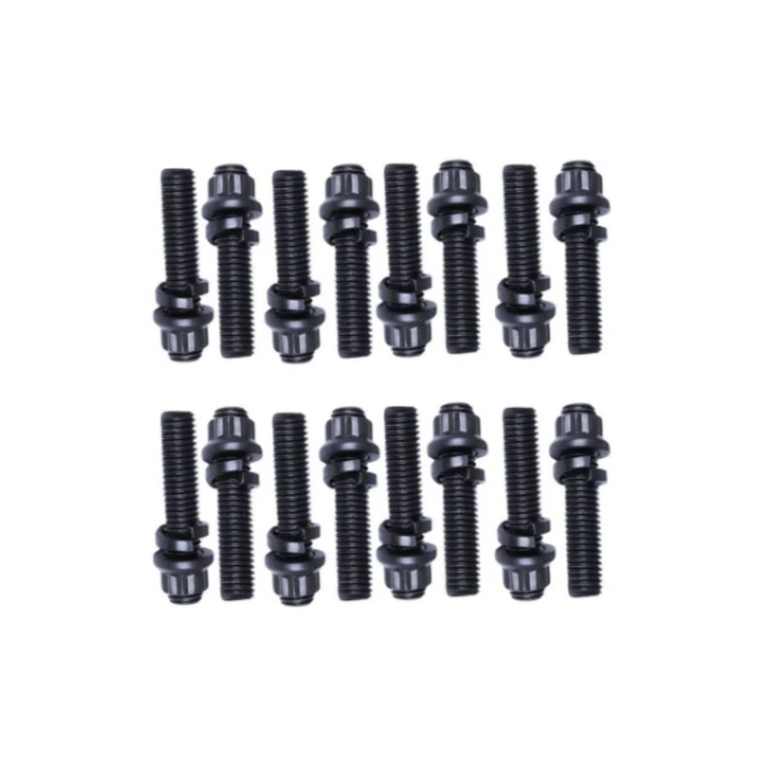 Twelve black Full Float Axle Shaft Stud Kit  1/2"-13, arranged in two rows of six on a plain white background.
