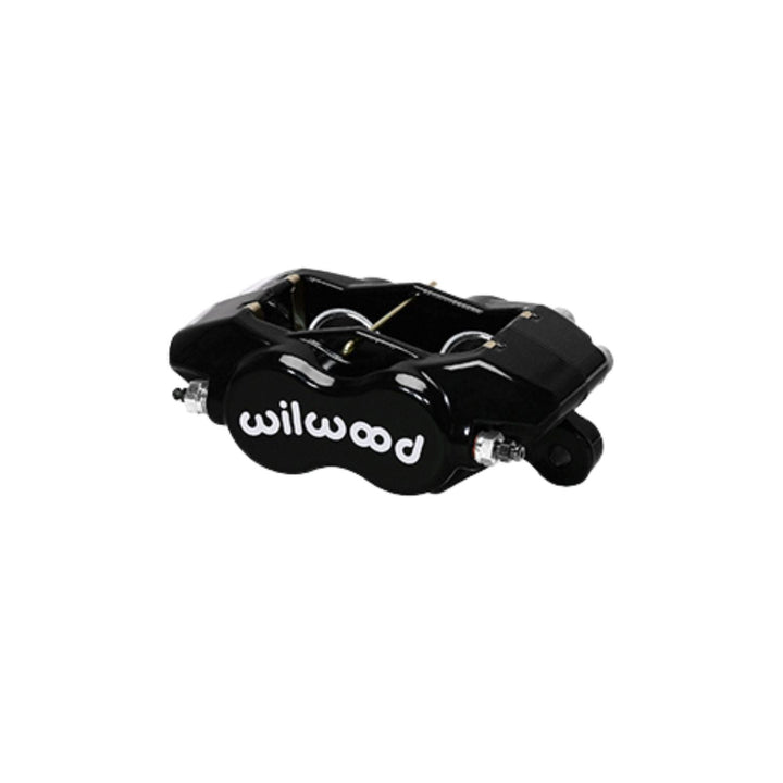 Forged aluminum 4 piston caliper on a white background