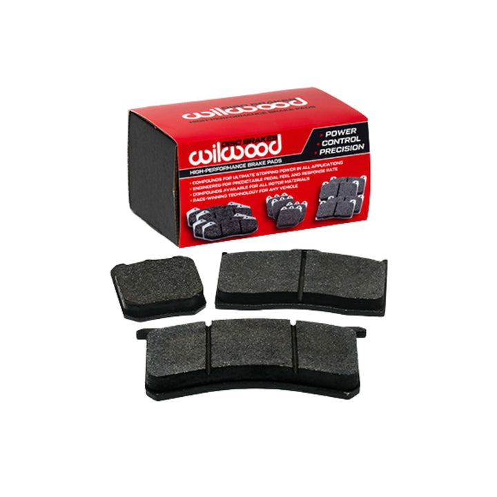 Wilwood BP-10 Dynalite brake pads with packaging on a white background