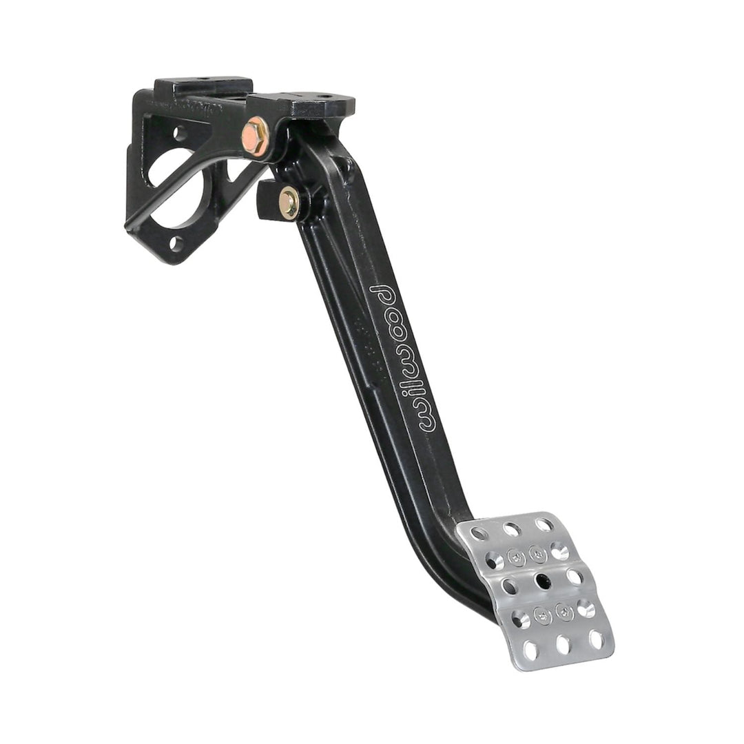 Wilwood swing mount clutch pedal with branding on a white background