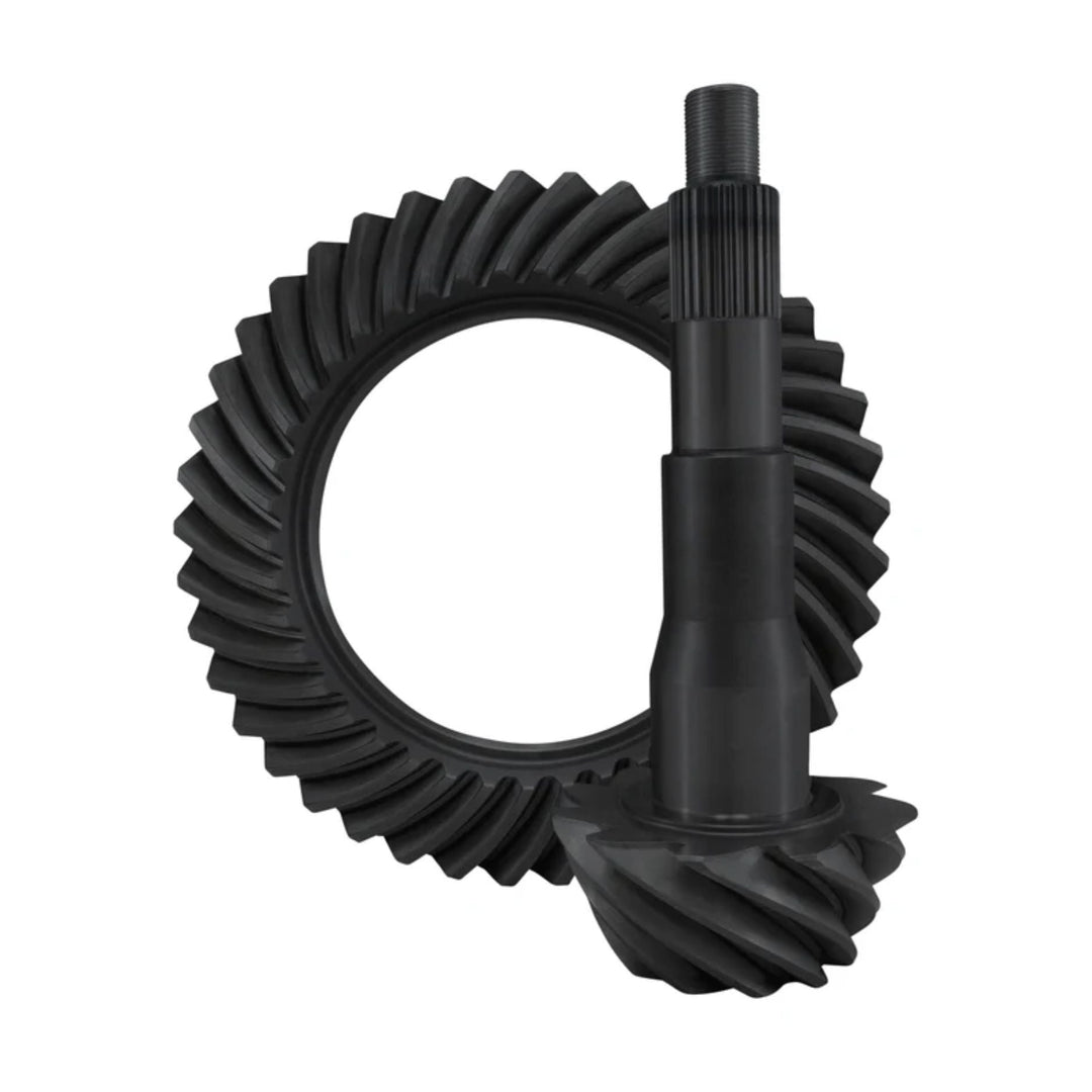 Yukon Ring & Pinion for Ford 10.25" Axle. Long Pinion design and 3.73 Ratio on a white background