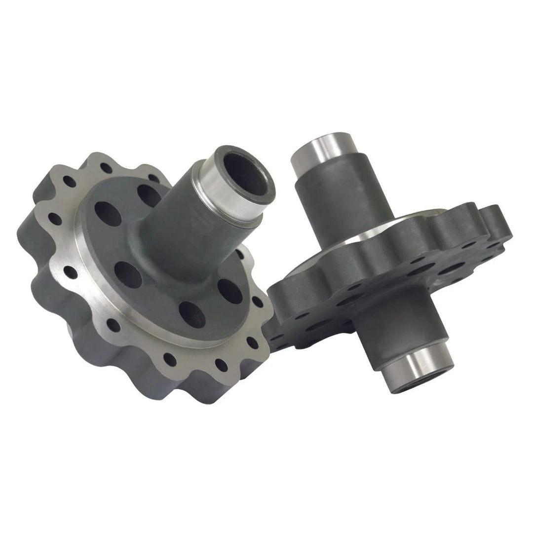 Two GM 14 bolt 30 spline spools on a white background