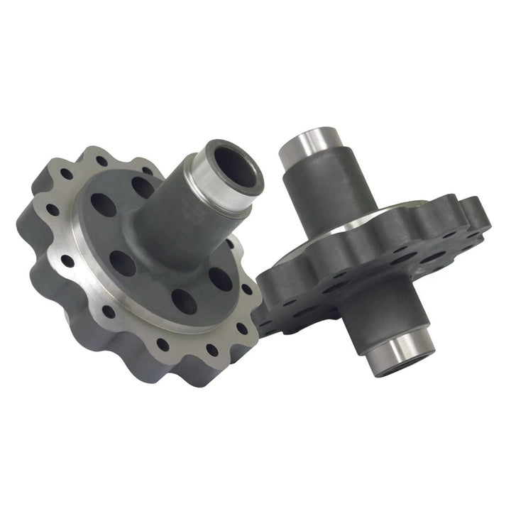 Two GM 14 bolt 30 spline spools on a white background